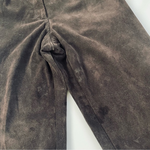 DKNY Women's Brown 100% LEATHER Pants Size 4 - Picture 6 of 10